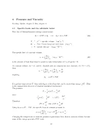 4 Pressure and Viscosity