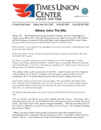Albany Joins the NAL
