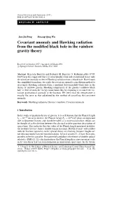 Covariant Anomaly and Hawking Radiation from the Modified Black