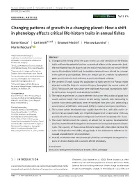 How a Shift in Phenology Affects Critical Life‐History Traits in Annual Fishes