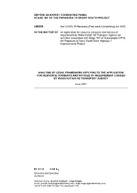 Legal Framework Applying to Application for Resource