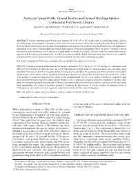 Notes on Cynipid Galls, Ground Beetles and Ground-Dwelling Spiders Collected at Fort Severn, Ontario JOSEPH D