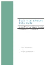 Public Health Informatics Profile Toolkit