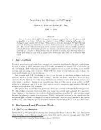 Searching for Malware in Bittorrent∗
