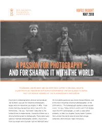 A Passion for Photography – and for Sharing It with the World