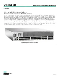 HPE C-Series SN6500C Multiservice Switch Overview