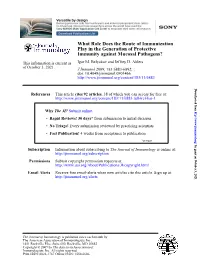 Immunity Against Mucosal Pathogens?