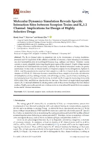 Molecular Dynamics Simulation Reveals Specific Interaction