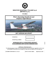 Pilot's Operating Handbook and Airplane Flight Manual SKY
