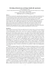 Revisiting Self-Interference in Young's Double-Slit Experiments