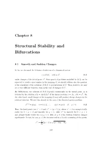Structural Stability and Bifurcations