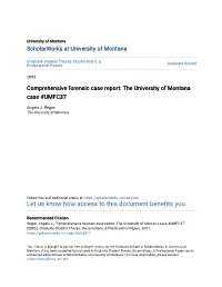 The University of Montana Case #UMFC37