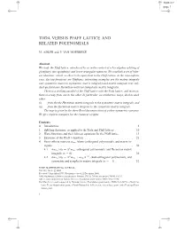 Toda Versus Pfaff Lattice and Related Polynomials