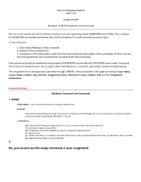 1. Xcopy 2. No, You Cannot Use the Xcopy Command in Your Assignment