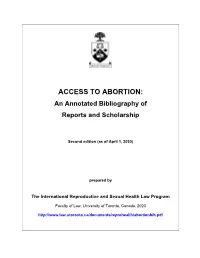 Access to Abortion Reports