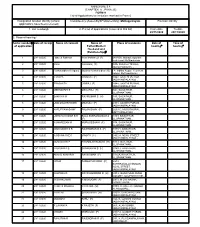 ANNEXURE 5.8 (CHAPTER V , PARA 25) FORM 9 List of Applications For