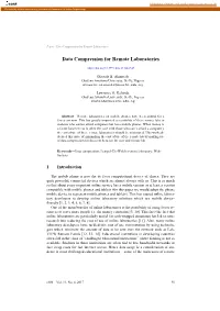 Data Compression for Remote Laboratories