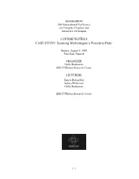 COURSE NOTES 8 CASE STUDY: Scanning Michelangelo's Florentine Pieta`