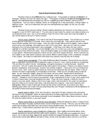How to Read History Writing