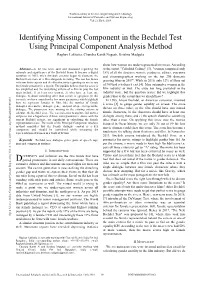 Identifying Missing Component in the Bechdel Test Using Principal Component Analysis Method Raghav Lakhotia, Chandra Kanth Nagesh, Krishna Madgula