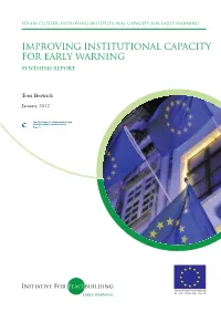 Improving Institutional Capacity for Early Warning