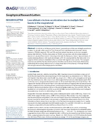 Lowaltitude Electron Acceleration Due to Multiple Flow Bursts in The