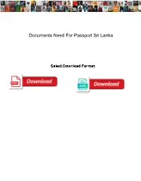 Documents Need for Passport Sri Lanka