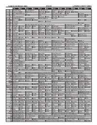 Sunday Morning Grid 9/16/18 Latimes.Com/Tv Times
