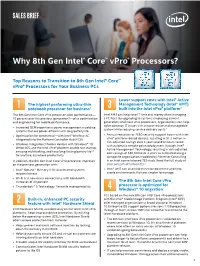 Why 8Th Gen Intel® Core™ Vpro® Processors?