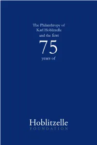 75 Years of Hoblitzelle Foundation