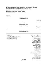 An Ad Hoc Arbitration Under the Rules of Arbitration Of