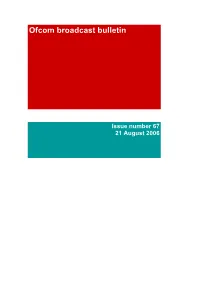 Broadcast Bulletin Issue Number 67