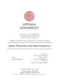 Index Theorems and Supersymmetry