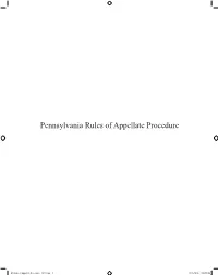 Pennsylvania Rules of Appellate Procedure
