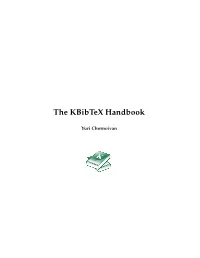The Kbibtex Handbook