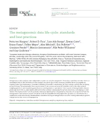 The Metagenomic Data Life-Cycle: Standards and Best Practices Petra Ten Hoopen1, Robert D