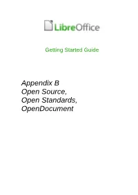 Appendix B Open Source, Standards, Document | 3 Introduction