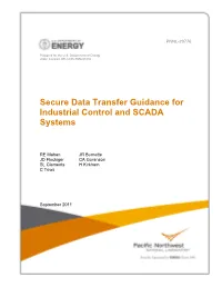 Secure Data Transfer Guidance for Industrial Control and SCADA Systems