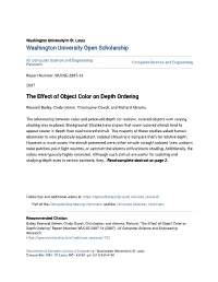 The Effect of Object Color on Depth Ordering