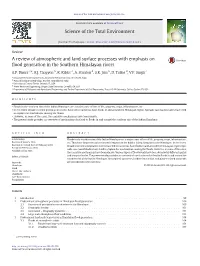 A Review of Atmospheric and Land Surface Processes with Emphasis on ﬂood Generation in the Southern Himalayan Rivers