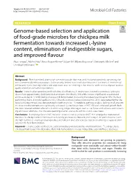 Genome-Based Selection and Application of Food-Grade Microbes