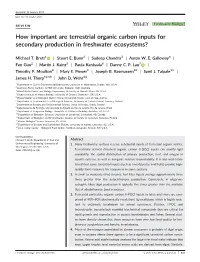 How Important Are Terrestrial Organic Carbon Inputs for Secondary Production in Freshwater Ecosystems?