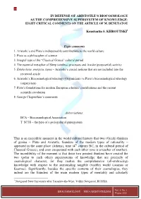 In Defense of Aristotle's Biocosmology As The