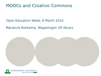 Moocs and Creative Commons