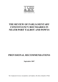 The Review of Parliamentary Constituency Boundaries in Neath Port Talbot and Powys