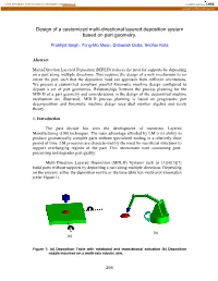 Design of a Customized Multi-Directional Layered Deposition System Based on Part Geometry