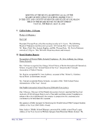 Minutes of the Regular Meeting (06-06) of the Board of Education of School District No