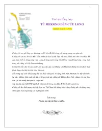 Tài Liệu Tổng Hợp TỪ MEKONG ĐẾN CỬU LONG