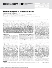 The Role of Impacts on Archaean Tectonics C