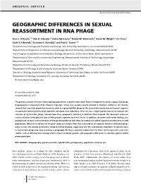 Geographic Differences in Sexual Reassortment in Rna Phage